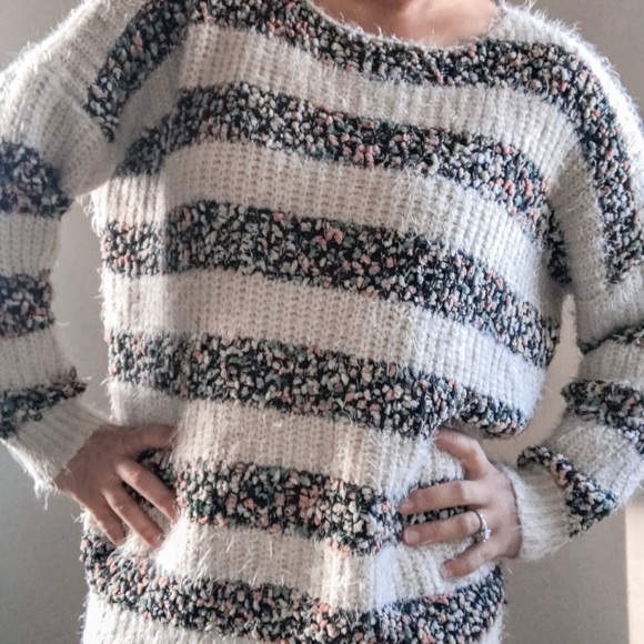 Anthropologie La Fee Verte Confetti Stripe Sweater - Picture 7 of 7